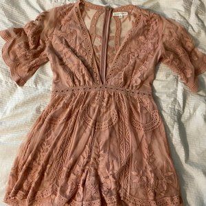 Mauve Lace Romper